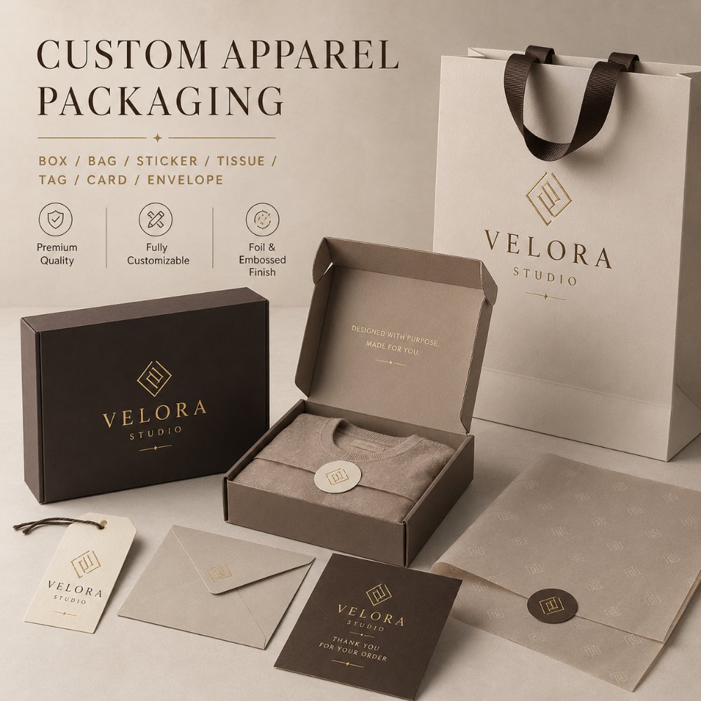 Custom Gold Foil Embossed Self Adhesive Seal Stickers For Apparel Clothing Ecommerce Gift Box Tissue Paper Envelope Paper Packaging Brand Labeling