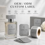 Perfume Labels Custom Matte Silver Metallic Embossed Adhesive Labels for Perfume Bottles