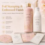 Cosmetic Labels Custom Gold Foil Stamping Self-Adhesive Labels for Wash & Body Care Cosmetics