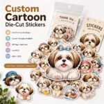 Crafts Sticker Custom Cartoon Irregular Die Cut Self Adhesive Stickers For Craft Scrapbook Gift Decor Stationery Journal Packaging