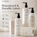Cosmetic Labels Custom Gold Foil Stamping Self-Adhesive Labels for Wash & Body Care Cosmetics