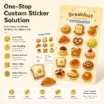 Crafts Sticker Custom 3D Epoxy Puffy Die Cut Self Adhesive Stickers For Scrapbook Stationery Craft Gift Decor Kids Reward Packaging