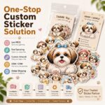 Crafts Sticker Custom Cartoon Irregular Die Cut Self Adhesive Stickers For Craft Scrapbook Gift Decor Stationery Journal Packaging