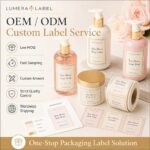 Cosmetic Labels Custom Gold Foil Stamping Self-Adhesive Labels for Wash & Body Care Cosmetics