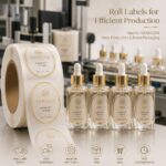 Cosmetic Labels Custom Clear Transparent Gold Foil Self-Adhesive Cosmetic Labels