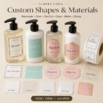 Cosmetic Labels Custom Gold Foil Stamping Self-Adhesive Labels for Wash & Body Care Cosmetics