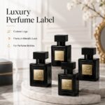 Perfume Labels Custom Embossed Matte Gold Perfume Bottle Adhesive Label Stickers