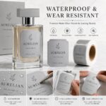 Perfume Labels Custom Matte Silver Metallic Embossed Adhesive Labels for Perfume Bottles