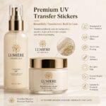 Cosmetic Labels Custom Gold UV Transfer Self-Adhesive Stickers for Skincare Cosmetic Bottles & Jars