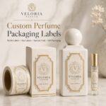 Perfume Labels Custom Textured Paper Gold Foil Embossed Perfume Bottle Adhesive Labels