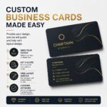 Card&Envelope Custom Gold Foil Embossed UV Printed Business Cards For Corporate Brand Office Envelope Matching Business Stationery