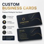 Card&Envelope Custom Gold Foil Embossed UV Printed Business Cards For Corporate Brand Office Envelope Matching Business Stationery