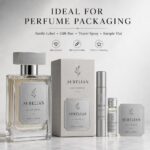 Perfume Labels Custom Matte Silver Metallic Embossed Adhesive Labels for Perfume Bottles