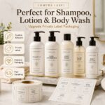 Cosmetic Labels Custom Gold Foil Stamping Self-Adhesive Labels for Wash & Body Care Cosmetics