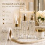 Cosmetic Labels Custom Clear Transparent Gold Foil Self-Adhesive Cosmetic Labels
