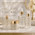 Cosmetic Labels Custom Clear Transparent Gold Foil Self-Adhesive Cosmetic Labels