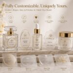 Cosmetic Labels Custom Clear Transparent Gold Foil Self-Adhesive Cosmetic Labels