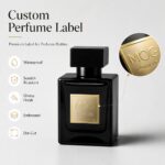 Perfume Labels Custom Embossed Matte Gold Perfume Bottle Adhesive Label Stickers