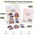 Crafts Sticker Custom Holographic Laser Die Cut Self Adhesive Stickers For Gift Box Stationery Craft Scrapbook Decorative Packaging