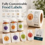 Food Label/Sticker Custom Food Safe Self Adhesive Labels For Vitamin Supplement Gummy Jar Health Snack Edible Product Packaging