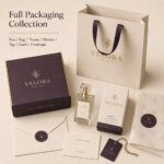 E-Commerce/ Paper Packaging Custom Gold Foil Embossed Round Seal Stickers For Perfume Fragrance Ecommerce Gift Box Tissue Paper Envelope Luxury Paper Packaging Brand Sealing Labeling