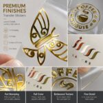 Transfer Sticker/Label Custom Foil UV Transfer Stickers For Candle Glass Cup Coffee Mug Glass Container Handmade Craft Gift Packaging Logo Labeling