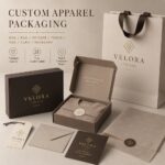 E-Commerce/ Paper Packaging Custom Gold Foil Embossed Self Adhesive Seal Stickers For Apparel Clothing Ecommerce Gift Box Tissue Paper Envelope Paper Packaging Brand Labeling