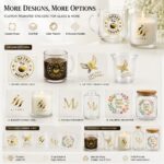 Transfer Sticker/Label Custom Foil UV Transfer Stickers For Candle Glass Cup Coffee Mug Glass Container Handmade Craft Gift Packaging Logo Labeling