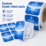 Food Label/Sticker Custom Double Sided Printing Self Adhesive Labels For Mineral Water Drinking Beverage Plastic Bottle Packaging