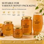 Food Label/Sticker Custom Clear PET Self Adhesive Labels For Honey Jar Jam Glass Food Container Edible Product Packaging