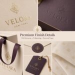 E-Commerce/ Paper Packaging Custom Gold Foil Embossed Round Seal Stickers For Perfume Fragrance Ecommerce Gift Box Tissue Paper Envelope Luxury Paper Packaging Brand Sealing Labeling