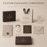 E-Commerce/ Paper Packaging Custom Gold Foil Embossed Self Adhesive Seal Stickers For Apparel Clothing Ecommerce Gift Box Tissue Paper Envelope Paper Packaging Brand Labeling
