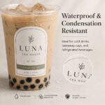 Food Label/Sticker Custom Waterproof Self Adhesive Beverage Labels For Bubble Tea Coffee Latte Milk Tea Plastic Drink Cup Food Packaging