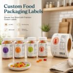 Food Label/Sticker Custom Food Safe Self Adhesive Labels For Vitamin Supplement Gummy Jar Health Snack Edible Product Packaging