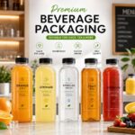 Food Label/Sticker Custom Clear PET Self Adhesive Labels For Cold Pressed Juice Fruit Drink Mineral Water Plastic Beverage Bottle Food Packaging