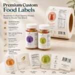 Food Label/Sticker Custom Food Safe Self Adhesive Labels For Vitamin Supplement Gummy Jar Health Snack Edible Product Packaging
