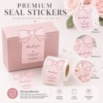 E-Commerce/ Paper Packaging Custom Irregular Die Cut Thank You Seal Stickers For Ecommerce Gift Box Cosmetic Paper Packaging Envelope Sealing Labeling