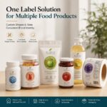 Food Label/Sticker Custom Food Safe Self Adhesive Labels For Vitamin Supplement Gummy Jar Health Snack Edible Product Packaging