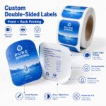 Food Label/Sticker Custom Double Sided Printing Self Adhesive Labels For Mineral Water Drinking Beverage Plastic Bottle Packaging