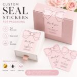 E-Commerce/ Paper Packaging Custom Irregular Die Cut Thank You Seal Stickers For Ecommerce Gift Box Cosmetic Paper Packaging Envelope Sealing Labeling