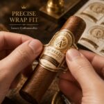 Food Label/Sticker Luxury Textured Embossed Gold Foil Self Adhesive Cigar Band Labels For Premium Handmade Tobacco Cigar Gift Packaging