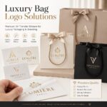 Transfer Sticker/Label Custom Gold Foil UV Transfer Stickers For Gift Boutique Cosmetic Jewelry Retail Paper Bag Luxury Packaging Logo Labeling